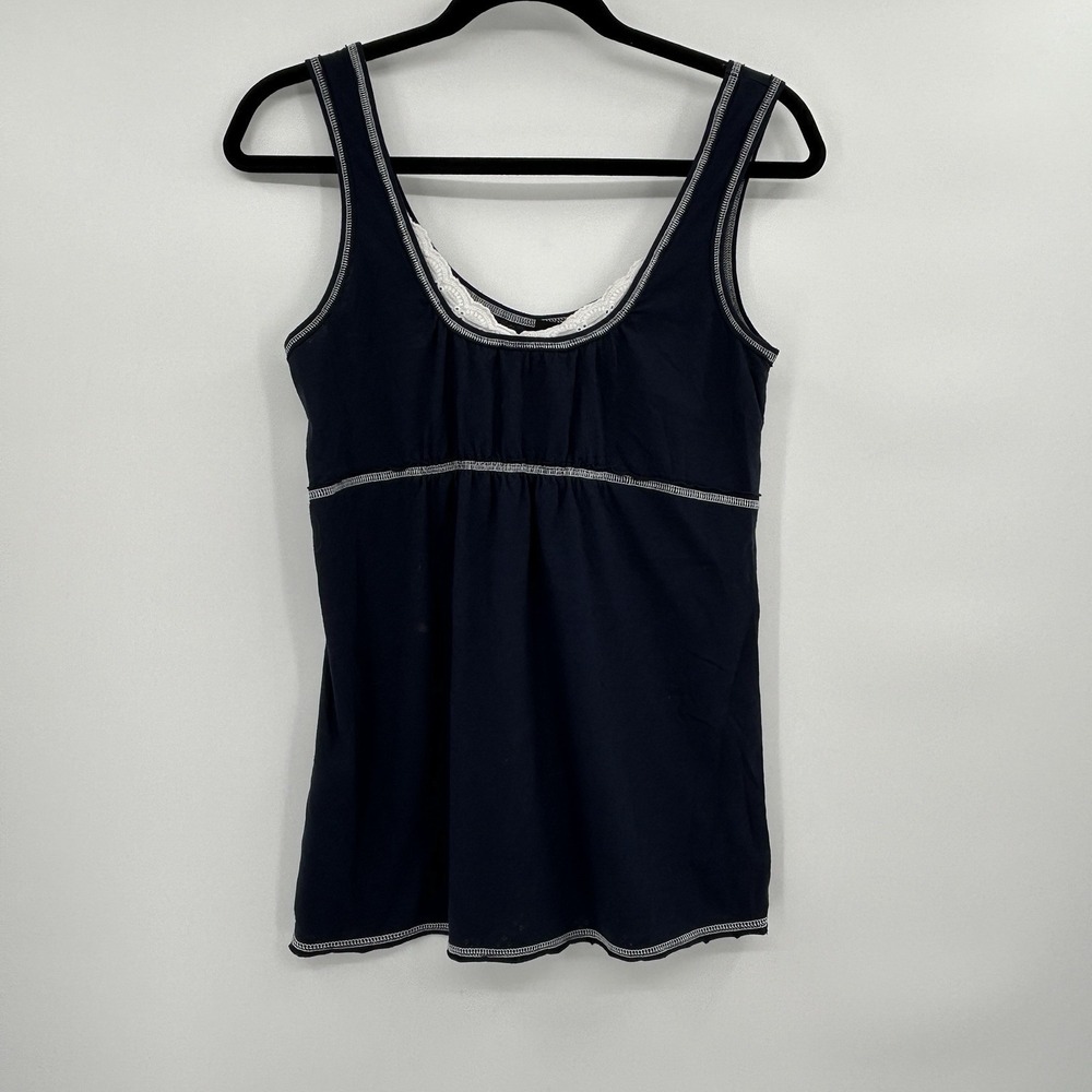 Vanity Y2K Womens Babydoll Tank Top Size XL Preppy Grunge Elena Empire‎ Waist